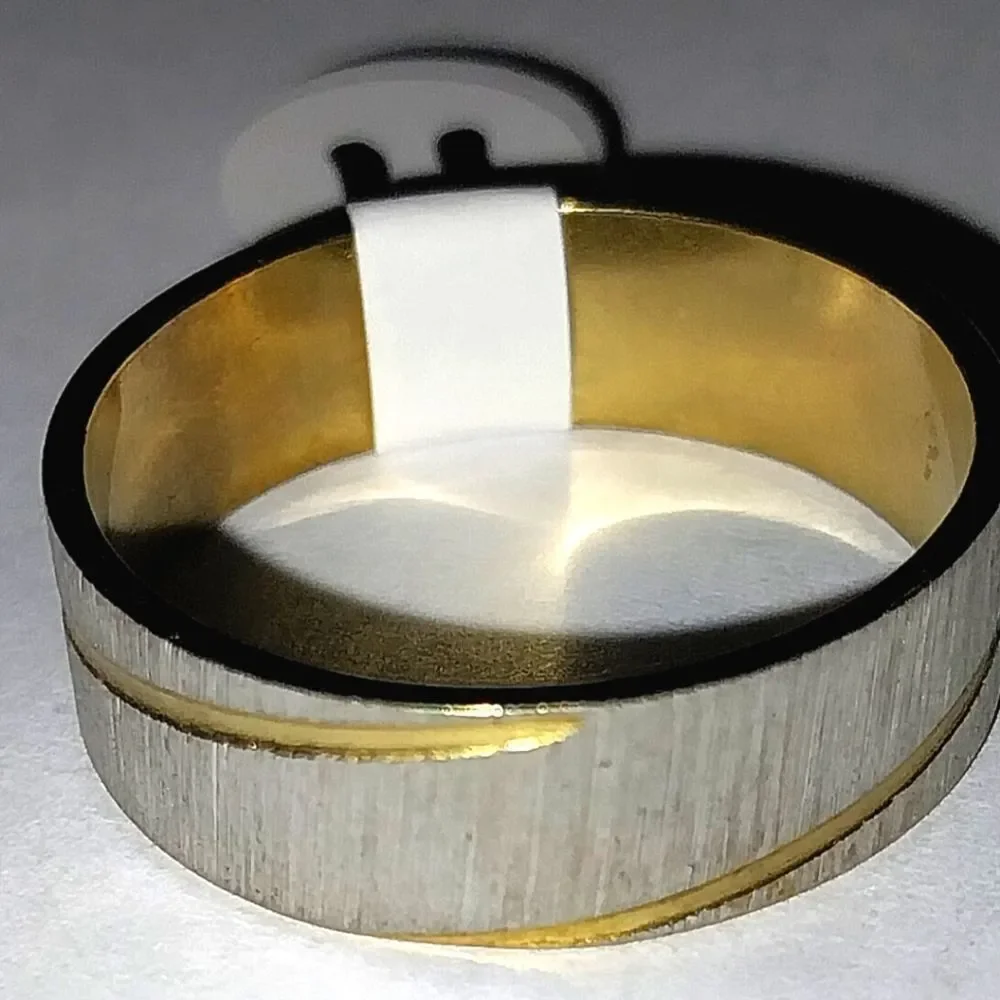 Stainless steel wide band hypoallergenic nickel free Men's ring sz 11